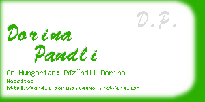 dorina pandli business card